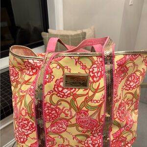 Lilly Pulitzer Chi Omega Print Tote